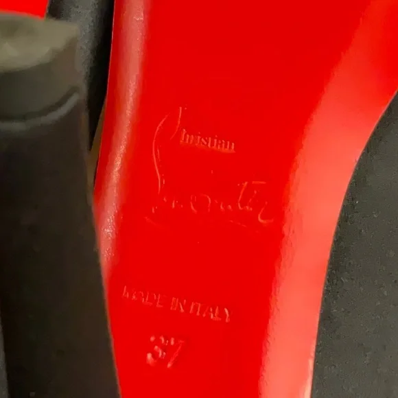 Christian Louboutin Paris US Size 7 VERY PRIVE 120 SATIN/KID TOE - Picture 5 of 15